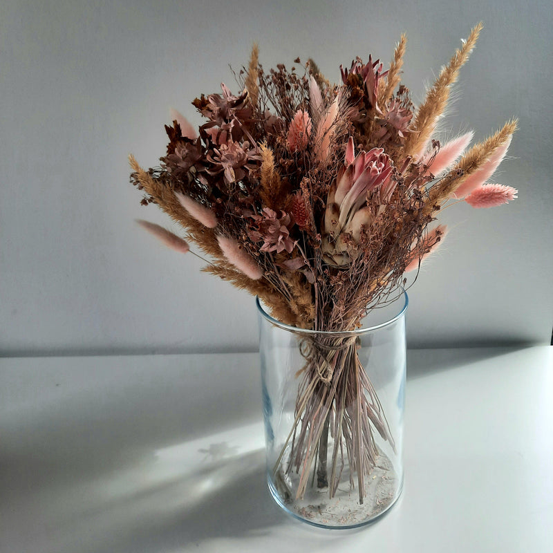 Powder bouquet of dried flowers-5