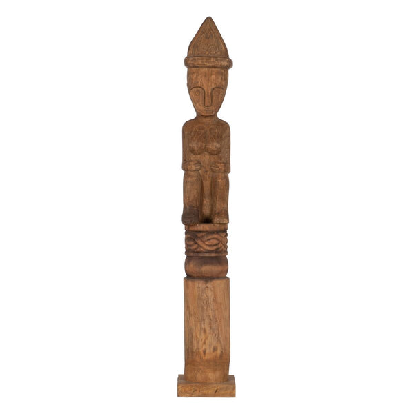 Decorative Figure Natural African Man 14 x 14 x 88,5 cm-0