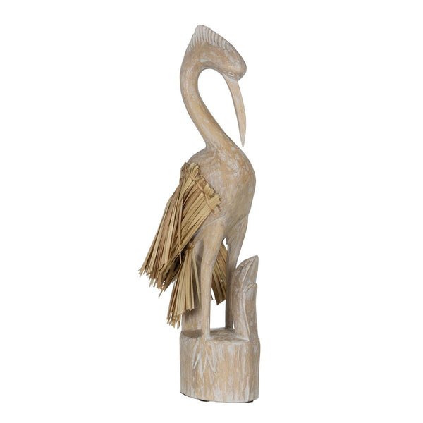 Decorative Figure White Natural Heron 20 x 10 x 62 cm-0