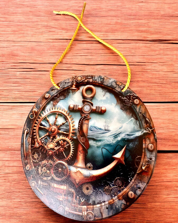 Dekoracyjna Zawieszka Steampunkowa "Nautical Gear", wisior, możliwość personalizacji grawerem