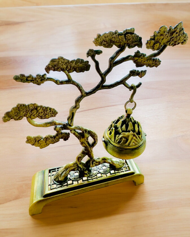 Elegancki Metalowy Uchwyt Na Kadzidło Bonsai - możliwość personalizacji grawerem na prezent