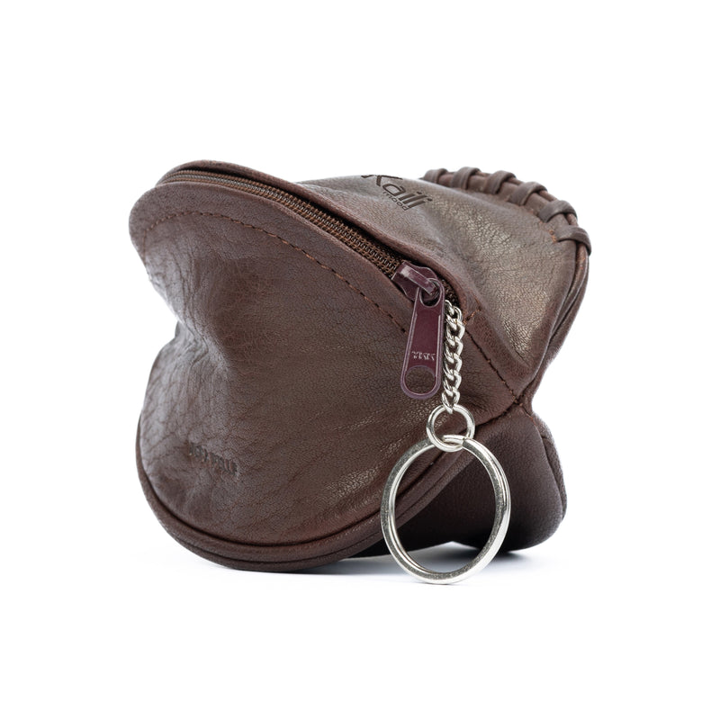 K10655BB | Rugby Ball Mini Pochette/Keyring - Genuine Leather-0