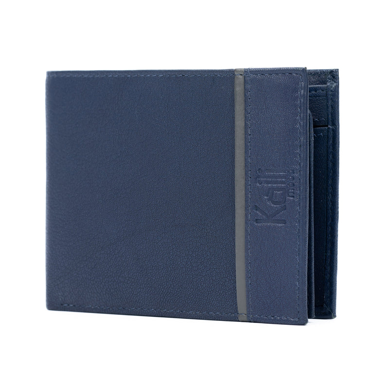 K10904DB | Men's Wallet in Genuine Leather Col. Blue-2