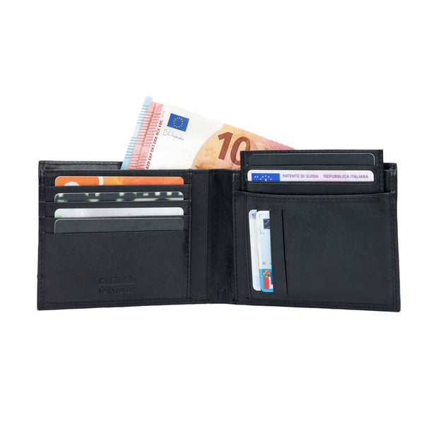 K11006AB | Men's Wallet in Genuine Leather Col. Black-1