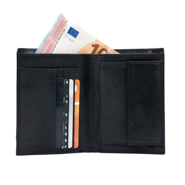 K11027AB | Men's Pocket Wallet in Genuine Leather Col. Black-0