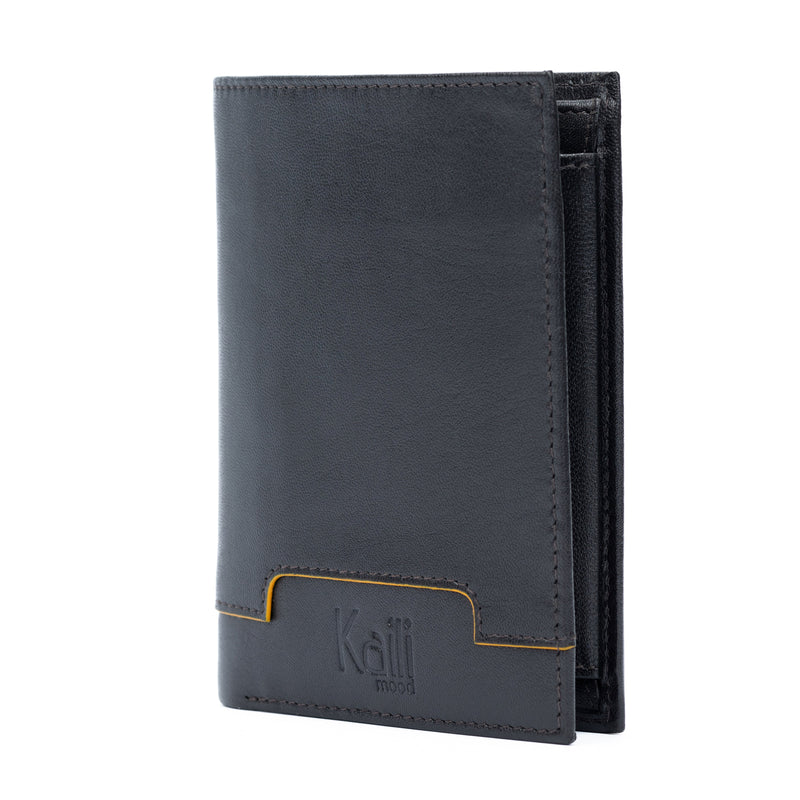 K11027BB | Men's Pocket Wallet in Genuine Leather Col. Dark Brown-1