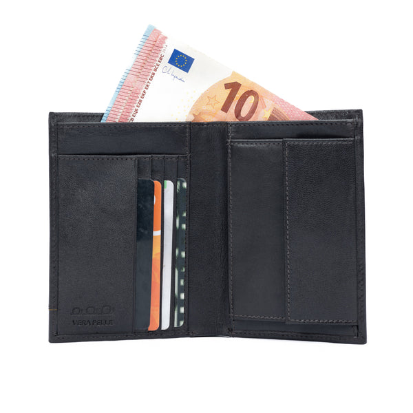 K11027BB | Men's Pocket Wallet in Genuine Leather Col. Dark Brown-0