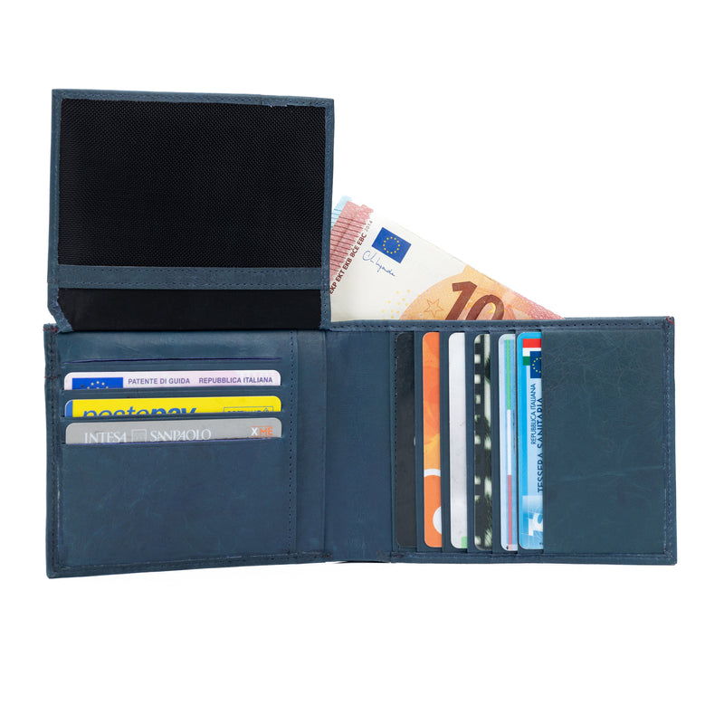 K11105DB | Men's Wallet in Genuine Leather Col. Blue-1