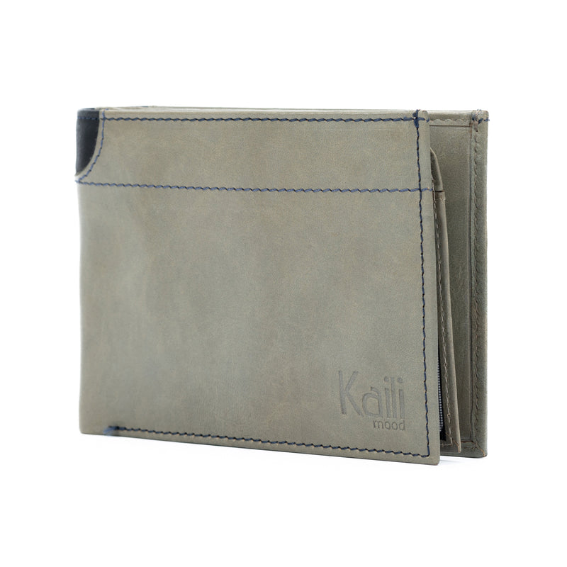 K11105FB | Men's Wallet in Genuine Leather Col. Grey-2