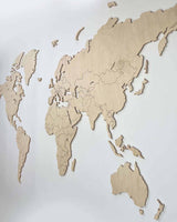 Blank Wooden World Map Natural Large Wall Art-2