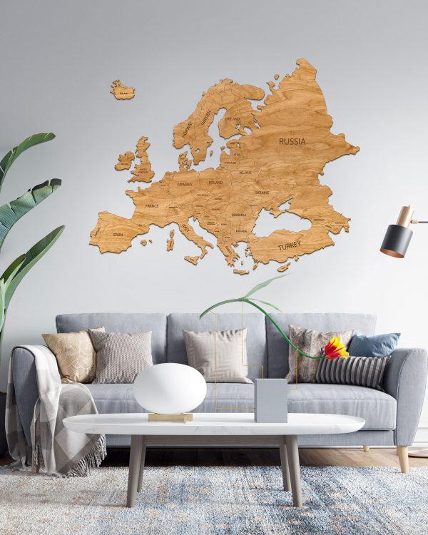 Wooden Europe Map CLASSIC Birdywing™-1