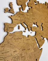 Country Wooden World Map Oak 3-1