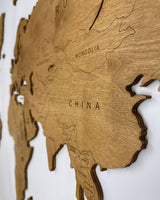 Country Wooden World Map Oak-2