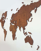 Country Wooden World Map Walnut 6-3