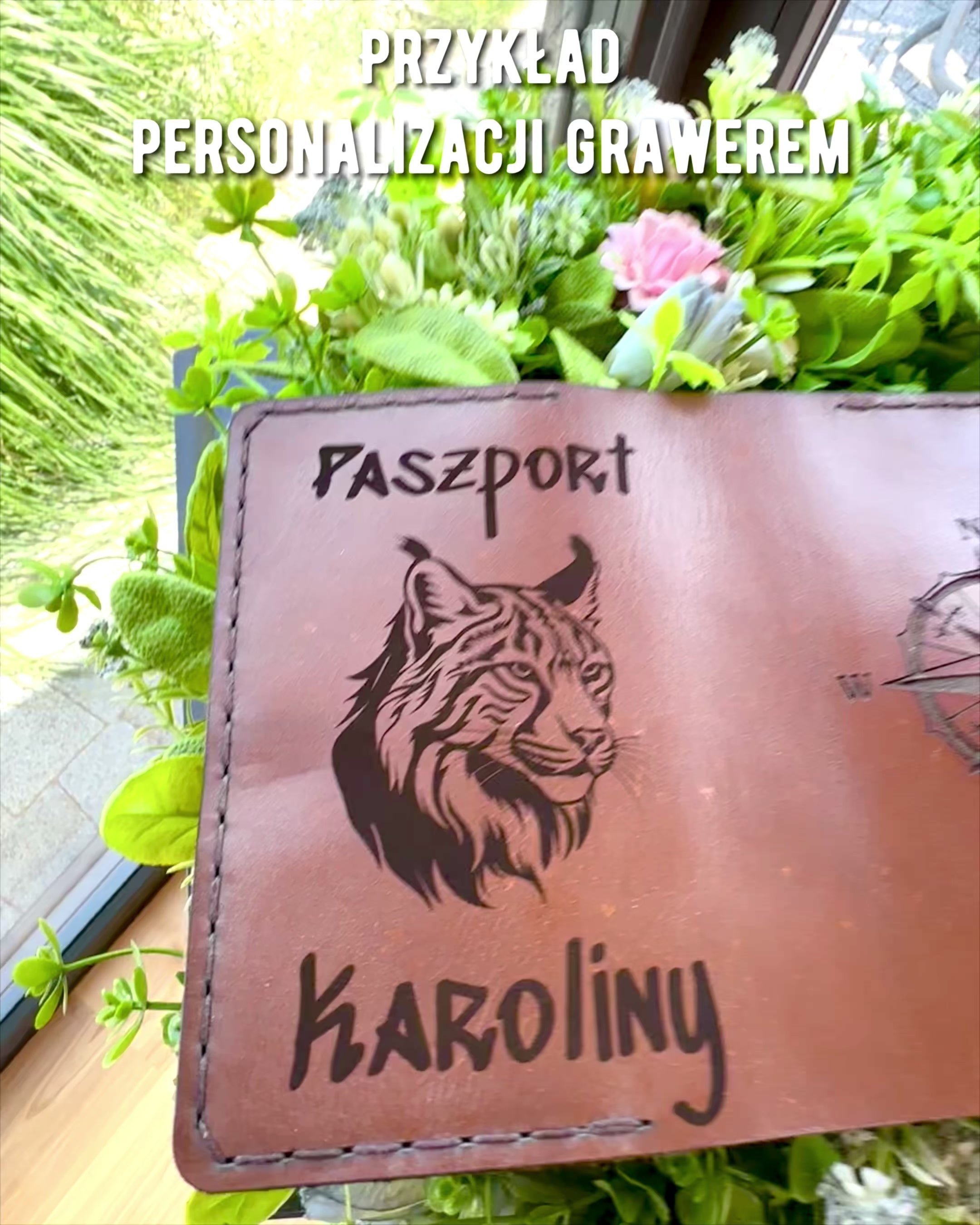 Екологічний "Подорожника" - Шкіряна упаковка для паспорта, персоналізація гравіюванням - 2 кольорові варіанти