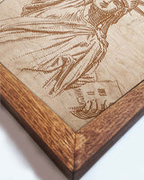 Wooden picture of Statue of Liberty, in an oak frame Birdywing™-3