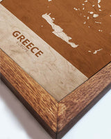 Wooden Map of Greece, Country Map 2-3