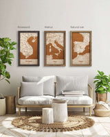 Wooden Map of Italy, Country Map 5-1