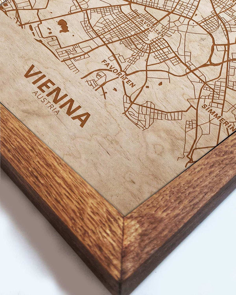 Wooden Street Map of Wien 1-3