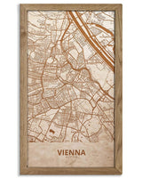 Wooden Street Map of Wien 5-0