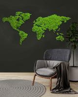 World map of moss cladonia, green map EXCLUSIVE Birdywing™-3