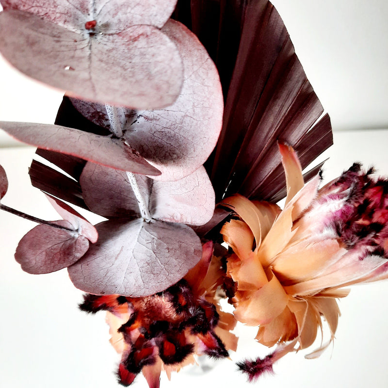 Burgundy mini bouquet of dried flowers-2